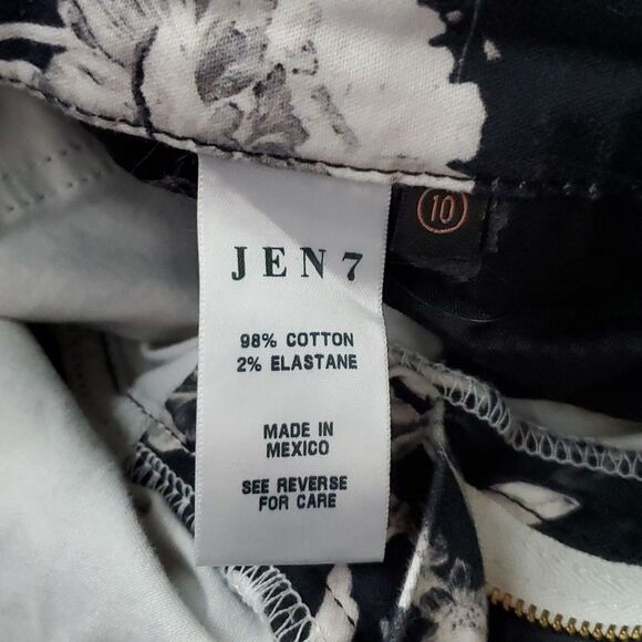 Jen7 by for all 7 mankind black and white floral pants - Picture 6 of 14